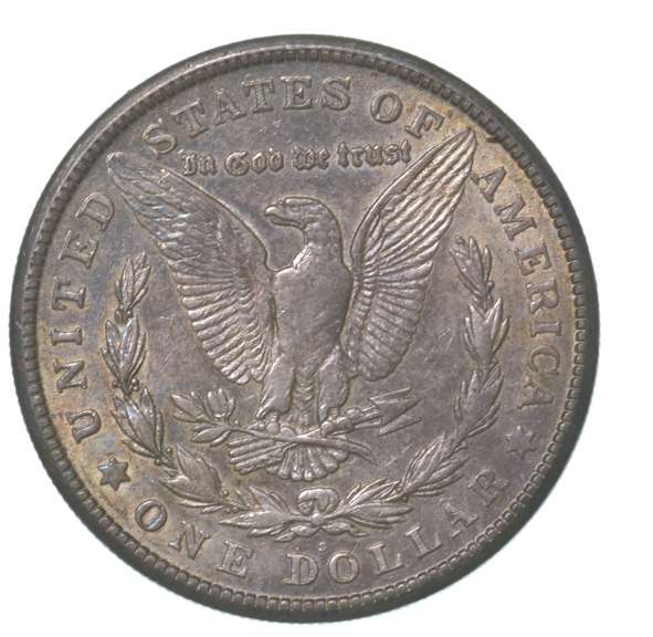 1921-S Morgan Silver Dollar Rainbow Toned
