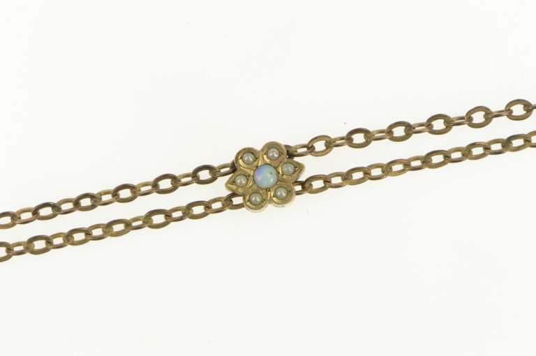 Gold Filled Seed Pearl Slide Steampunk Pocket Watch Fob
