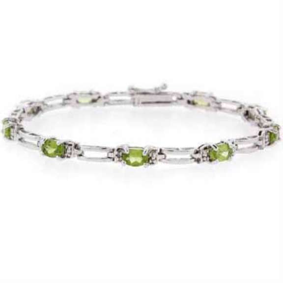 Sterling Silver Peridot Bracelet