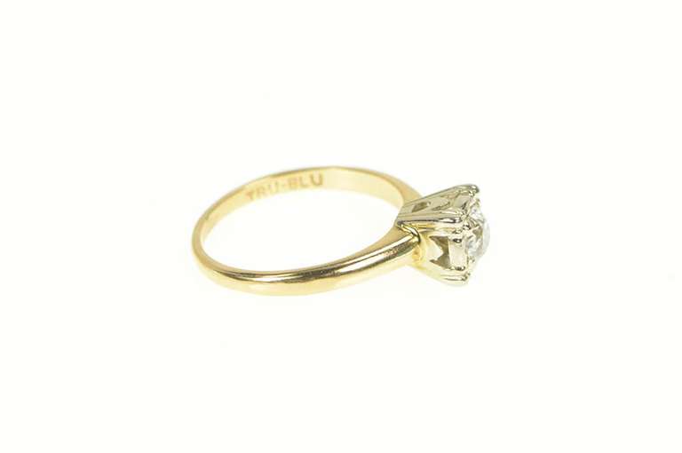 14K Yellow Gold 0.36 Ct VS1 Old European Diamond Engagement Ring