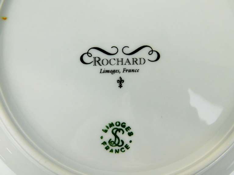 6 Vintage Rochard Limoges Fruit Plates