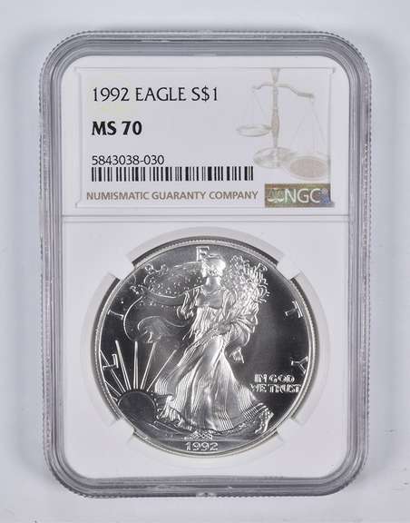 MS70 1992 American Silver Eagle NGC