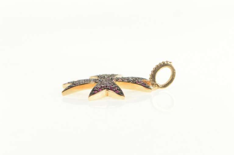 14K Rose Gold 1.41 Ctw Pink Sapphire Maltese Cross Pendant