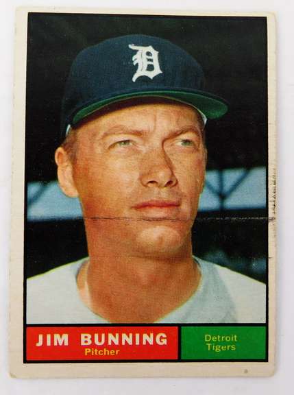 Jim Bunning 1961 Topps Baseball Card