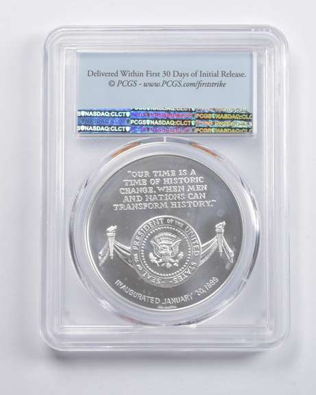 MS70 (2020) George H. W. Bush Silver Coins & Chronicles Set FS PCGS