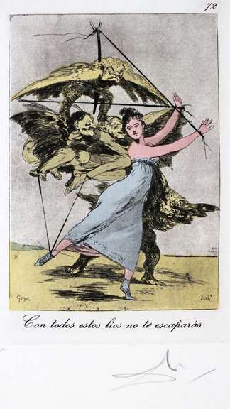 Original hand signed Dali from Goya series