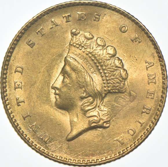 1855 $1 Indian Princess Head Gold Dollar