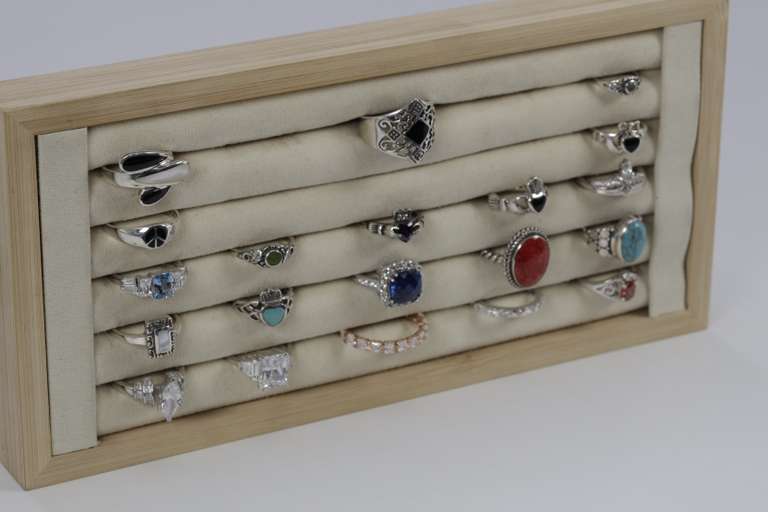 Sterling Silver Curated Ring Assortment Various Sizes & Styles (20 Ring Lot)