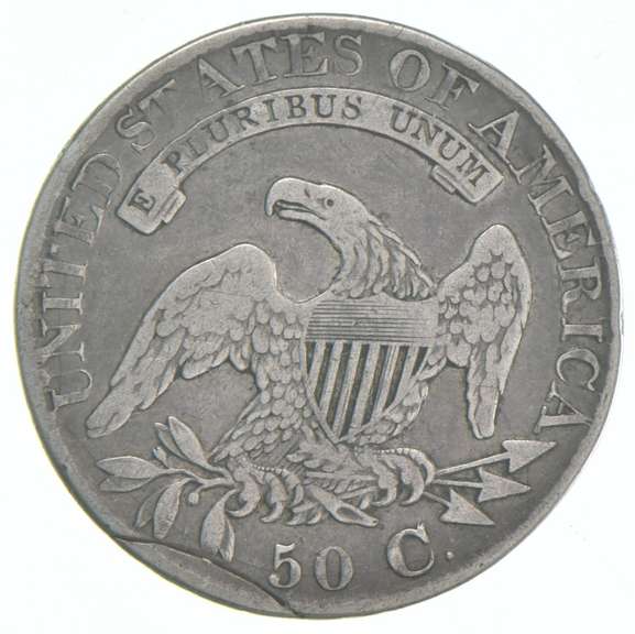 1827/6 Capped Bust Half Dollar Planchet Cutter Error 101