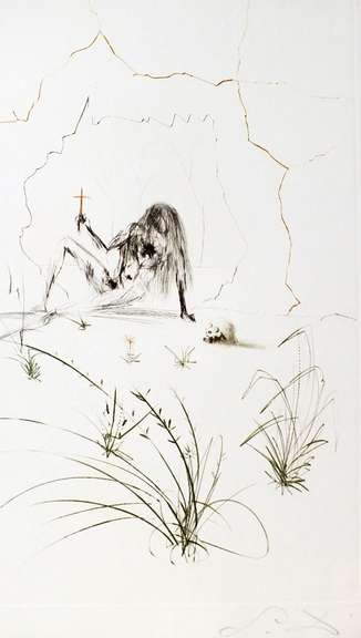 Very rare hand signed Dali, 1974