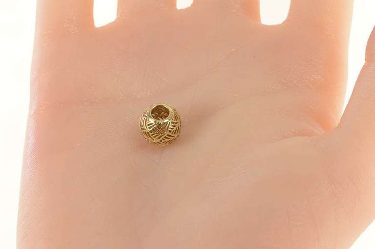 14K Yellow Gold Pandora Tropicana Leaf Designer Retired Charm/Pendant