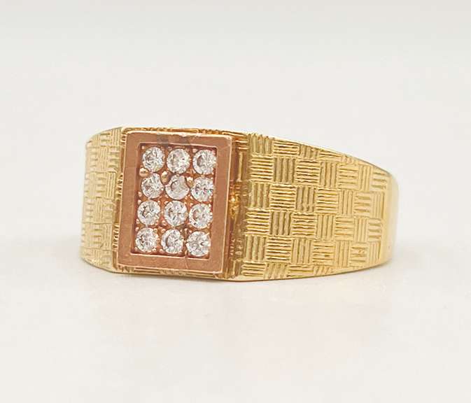 14kt Solid Yellow Gold Men's Designer Style Ring