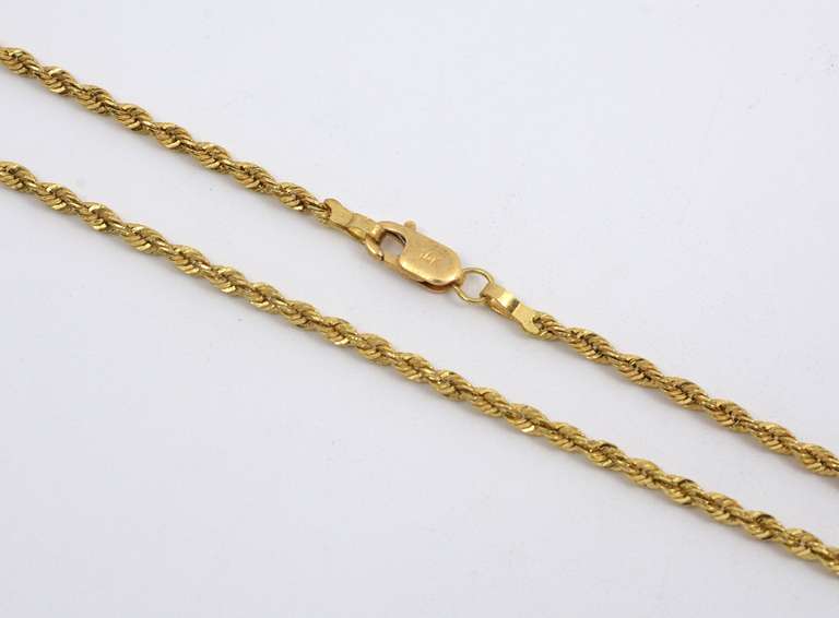 Useful 14k Rope Pendant Necklace