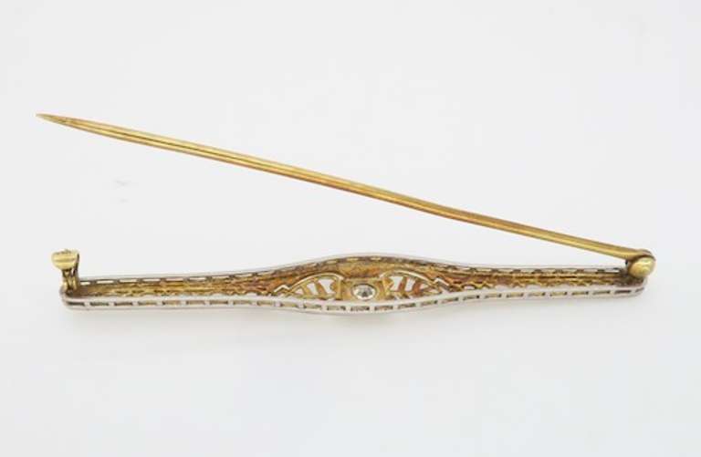 Vintage Diamond Brooch made in Platinum & Gold
