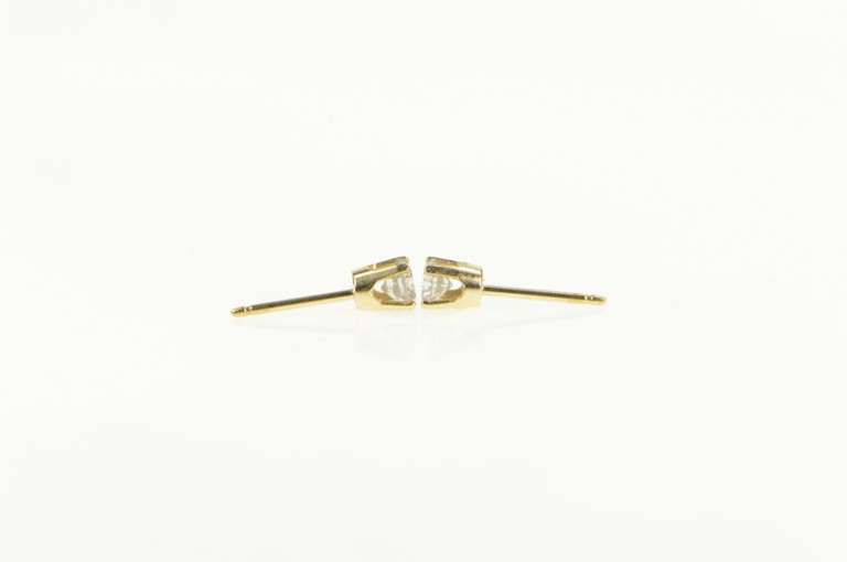 14K Yellow Gold 0.30 Ctw Diamond Solitaire Classic Stud Earrings