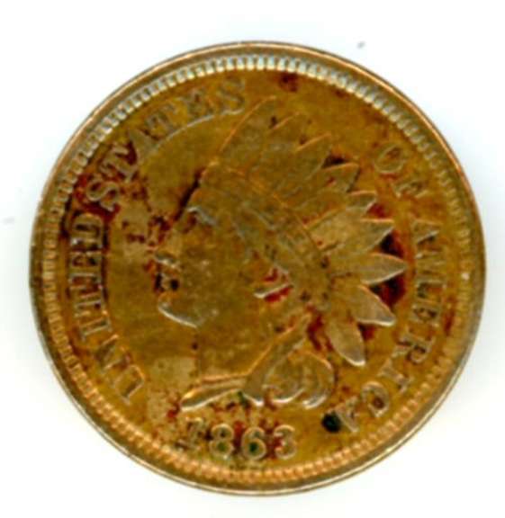 1863 Copper-Nickel Indian Head Cent