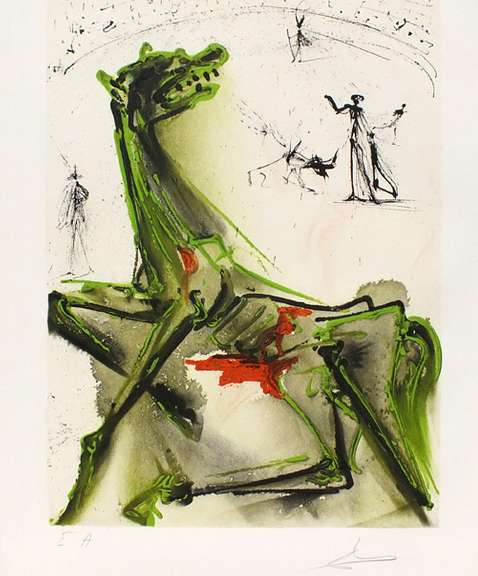Original hand signed Dali embossed lithograph