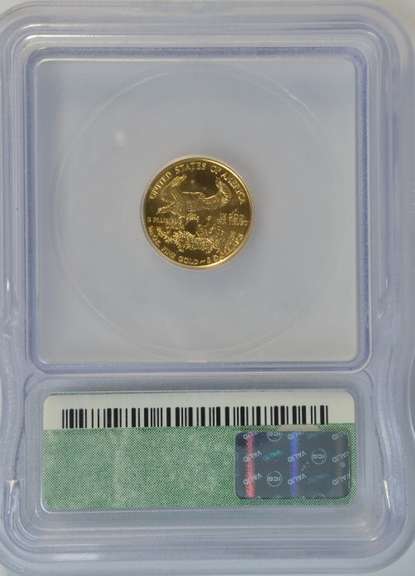 Flawless Gem BU 2001 $5 American Gold Eagle. ICG MS70
