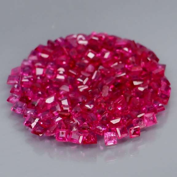 Premium 3.35ct 180 piece princess cut Ruby set