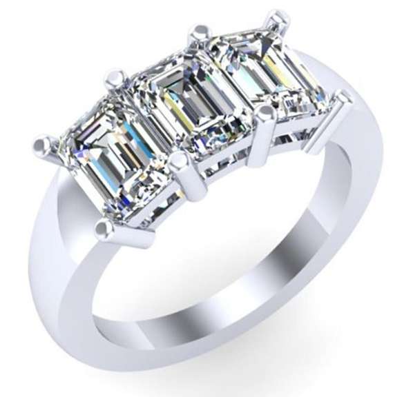 Sparkling 3.05 Ct VVs1 F-G Fire Mossanite Ring