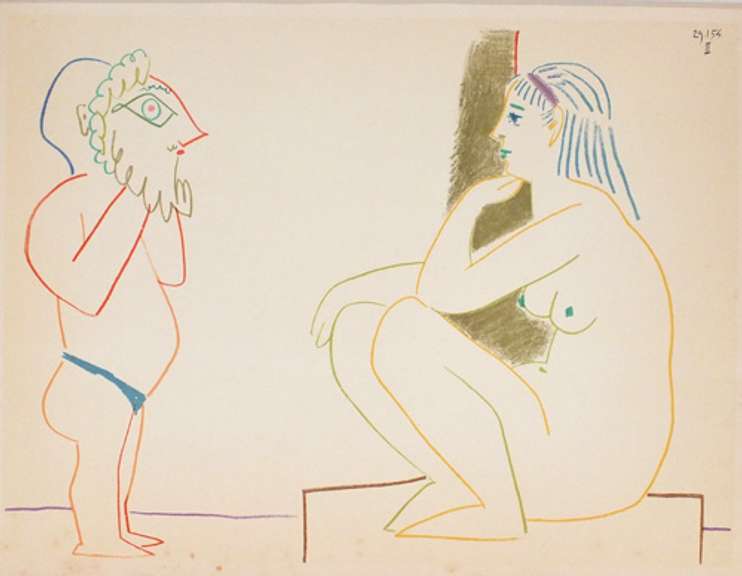 Picasso from rare limited edition. Original lithograph on paper
