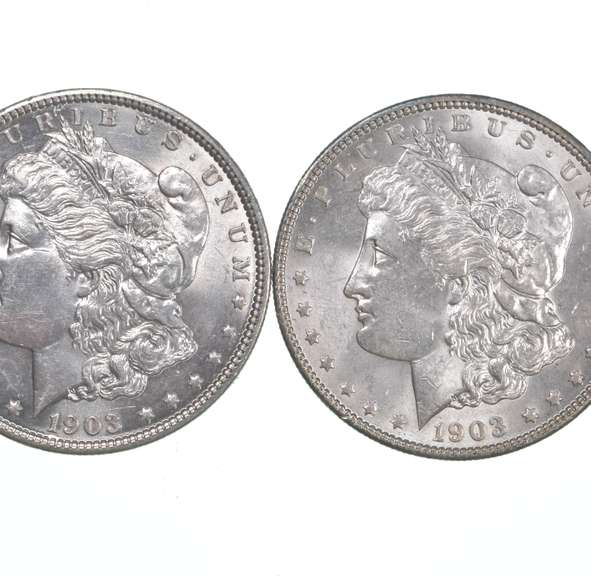 Lot (2) 1903 Morgan Silver Dollars