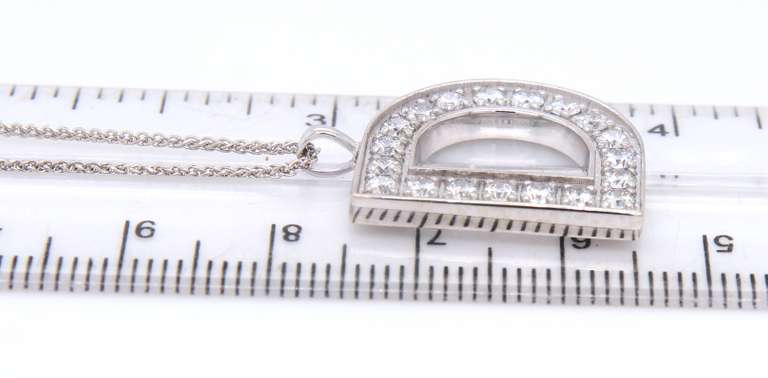 Brilliant White Gold Diamond Initial D Pendant on Chain