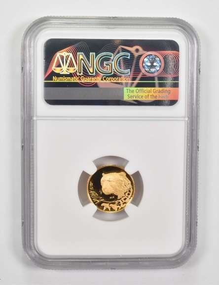 PF70 UCAM 2002 South Africa Gold 10 Rand Natura - Cheetah - Graded NGC