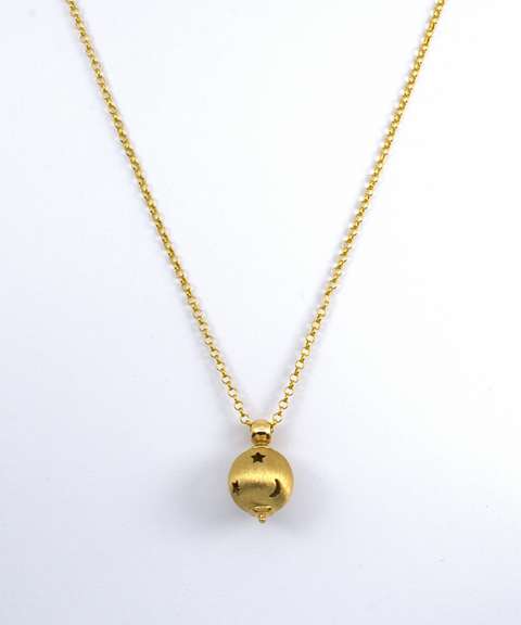 Moon & Stars Globe Pendant on Necklace