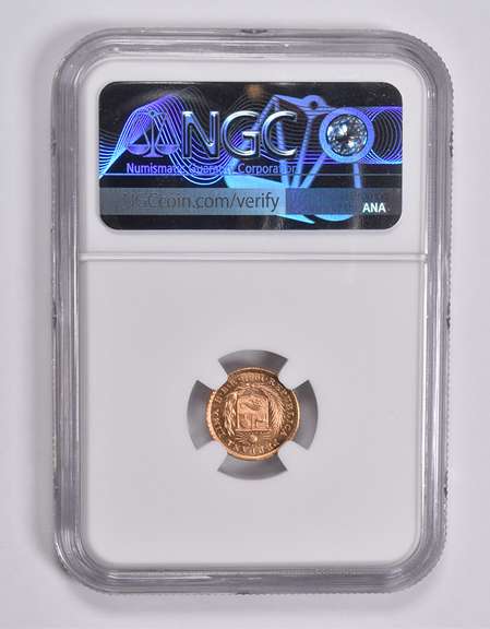 MS67 1968 BBR Peru 1/5 Lima Gold Coin NGC