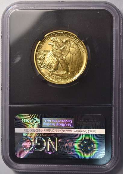 2016 W Gold Walking Liberty Half Dollar 1/2oz Gold NGC SP70