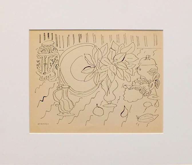 Rare H. Matisse original offset lithograph, 1943