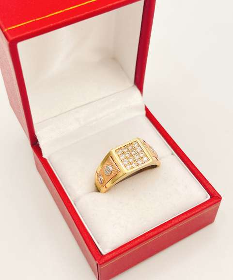 14kt Solid Yellow Gold Men's Designer Style Ring