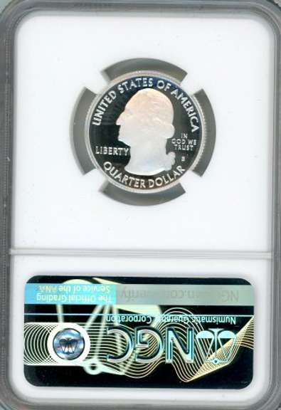 2019-S Proof .999 Fine Silver River of No Return Quarter in NGC PF70 Ultra Cameo