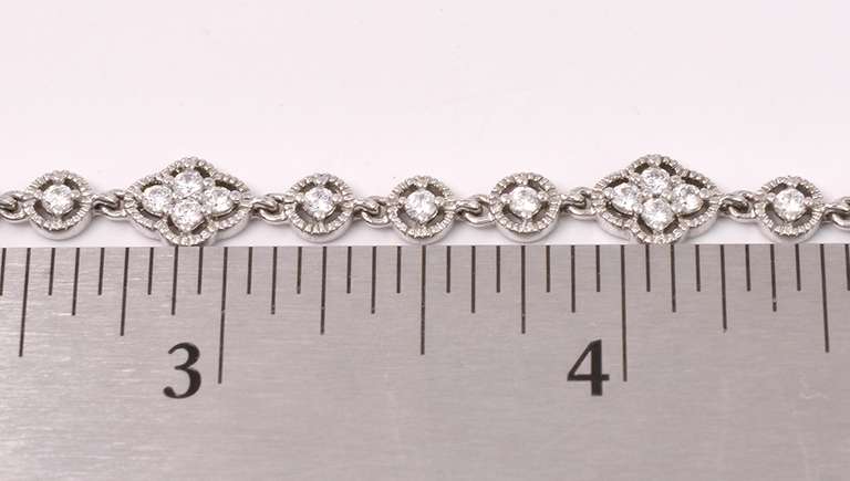 Sterling Bracelet With White Gems