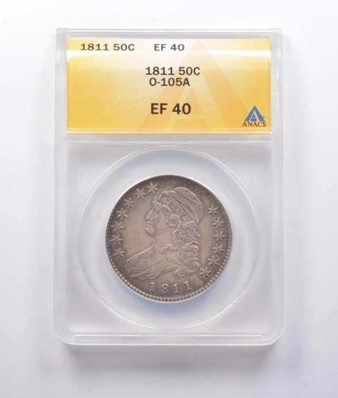 EF40 1811 Capped Bust Half Dollar O-105A ANACS