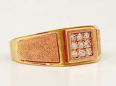 14kt Solid Yellow & Rose Gold Men's Ring
