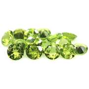 Fantastic 12.16ct 6mm round cut Peridot set
