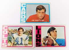 3 Topps 1972 Football Greats Cards