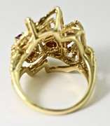 Unique 18K Free-Form Ruby Ring