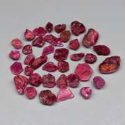 Untreated 19.80ct collectors uncut Ruby set