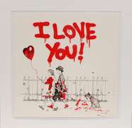 Extremely Rare and Collectable Signed Mr. Brainwash- I Love You