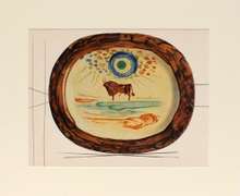 Very rare Picasso offset lithograph in gloss coated from 1948 Pablo Picasso Ceramiques de Picasso