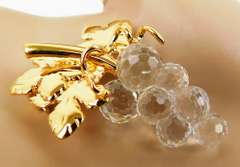 Swarovski Crystal Grape Brooch