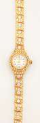 Ladies Geneva & Gemstone Watch, 18kt GP
