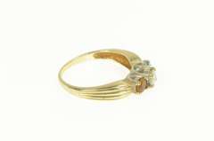 14K Yellow Gold 0.86 Ctw Diamond Topaz Citrine Engagement Ring