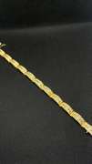 STUNNING 3.50 CARART T.W. MENS 14K YELLOW GOLD DIAMOND BRACELET