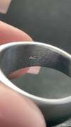 MENS MATTE FINISH WHITE GOLD RING WITH 2.05 CARATS ROUND BRILLIANT