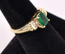 Incredible Emerald and Diamond Ring in Yellow Gold
