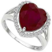 3.58 CT GENUINE RUBY SILVER RING